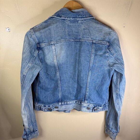 Levi's Women's Denim Trucker Jacket Size S Basic Button Front Grunge Punk Skater - Picture 6 of 7